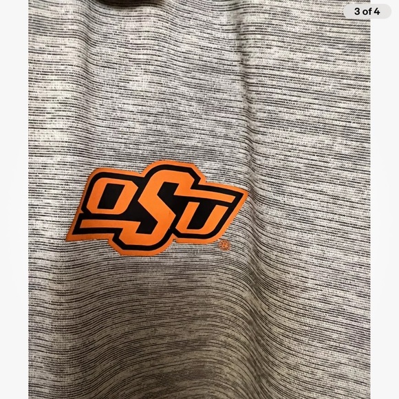 Men’s Profile Varsity Oklahoma State University Cowboys NCAA 4XL Polo Gray - Picture 3 of 4